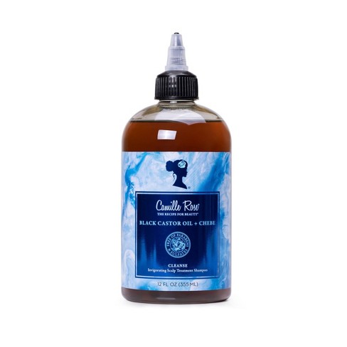 Camille Rose Black Castor Oil + Chebe Invigorating Scalp Treatment Shampoo 12 FL OZ