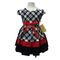 Black Check and Red Gown