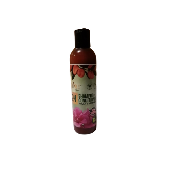 iCore Naturals 2 in 1 Shampoo + Conditioner with Argan & Hibiscus 8 oz.