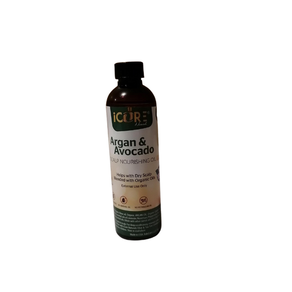 iCore Naturals Argan & Avocado Scalp Nourishing Oil 4 oz.