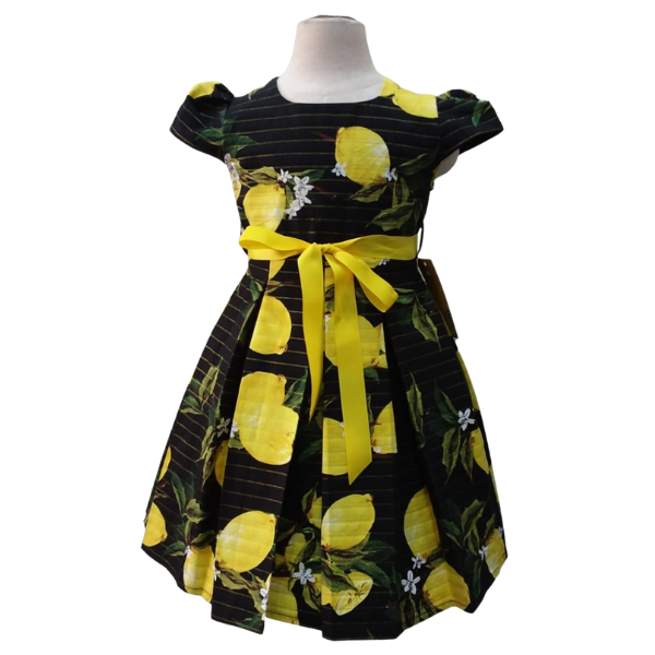 Black and Yellow Floral Gown