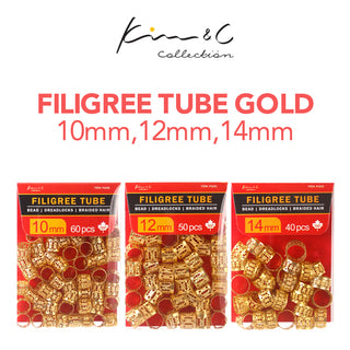 Kim & C Filigree Tube 50 pcs (Gold)